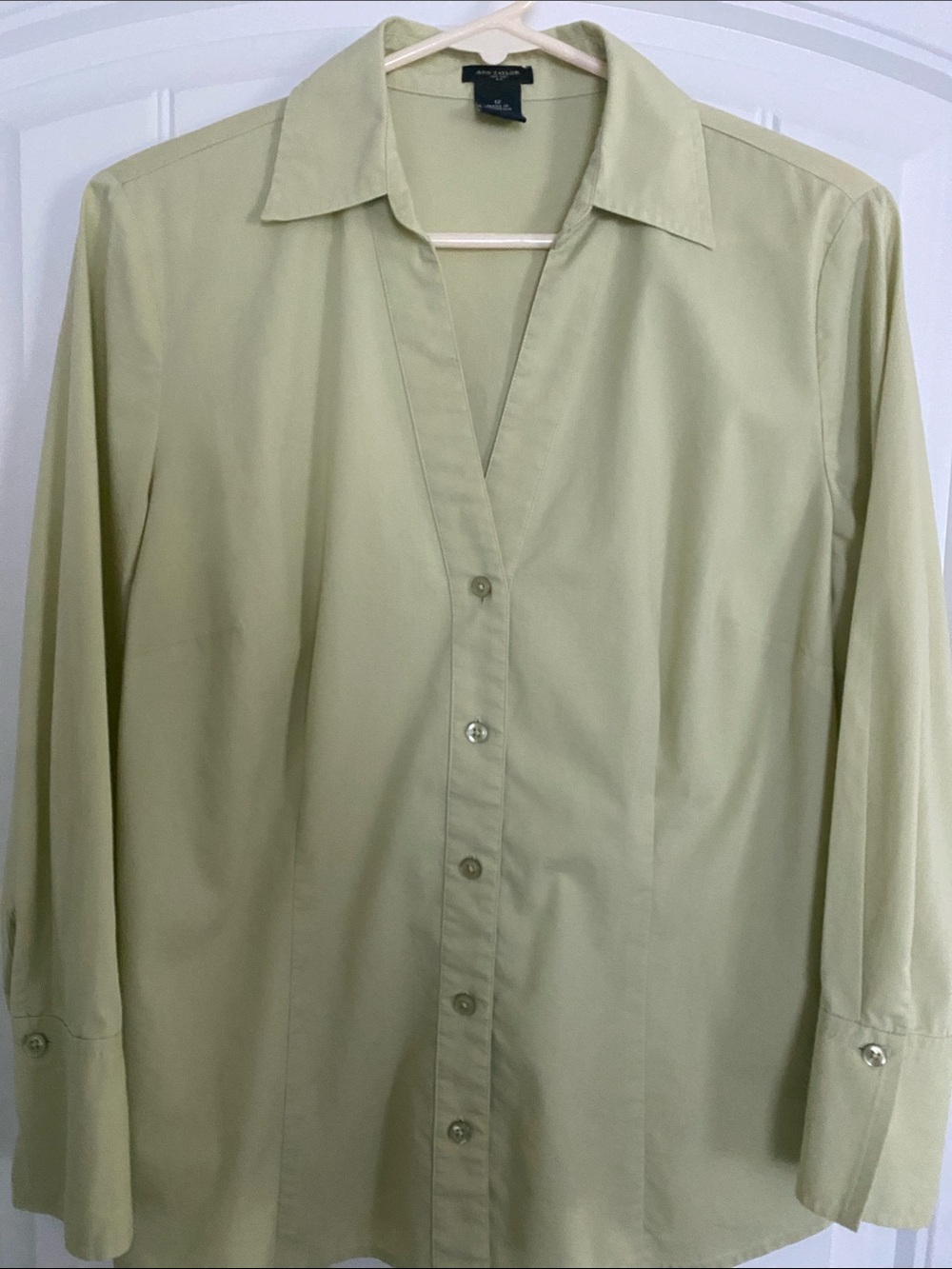 Ann Taylor Light Green Women's button-down blouse